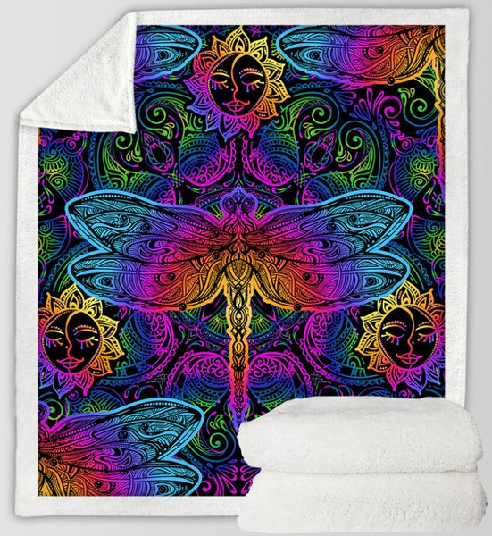 30007 Dragonfly Sherpa Blanket