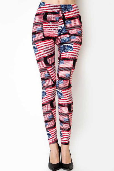 132 Hologram Flags LEGGINGS or KIDS JV-I20
