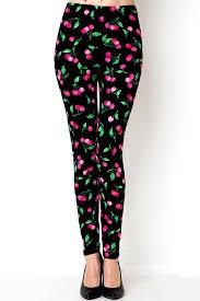 147 Cherries On Black LEGGINGS HQ-Z88