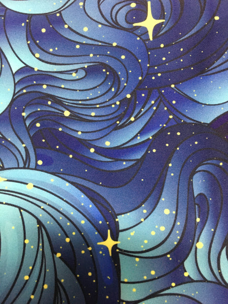 9100 Cloudy Blues DESIGNER LEGGINGS HQ-PBB