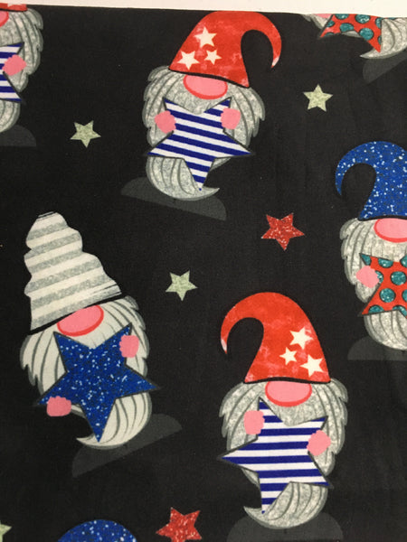 9039 Gnomes In The USA DESIGNER LEGGINGS or CAPRI HQ-JULY4