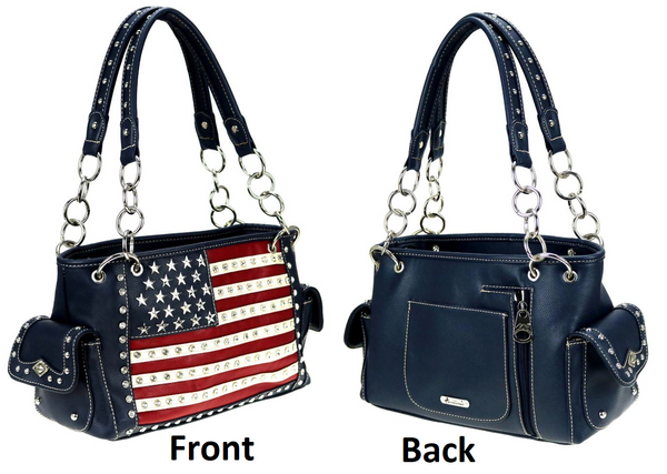 6887 Americana Concealed Carry Satchel & Wallet 2pc Set HQ-Z99